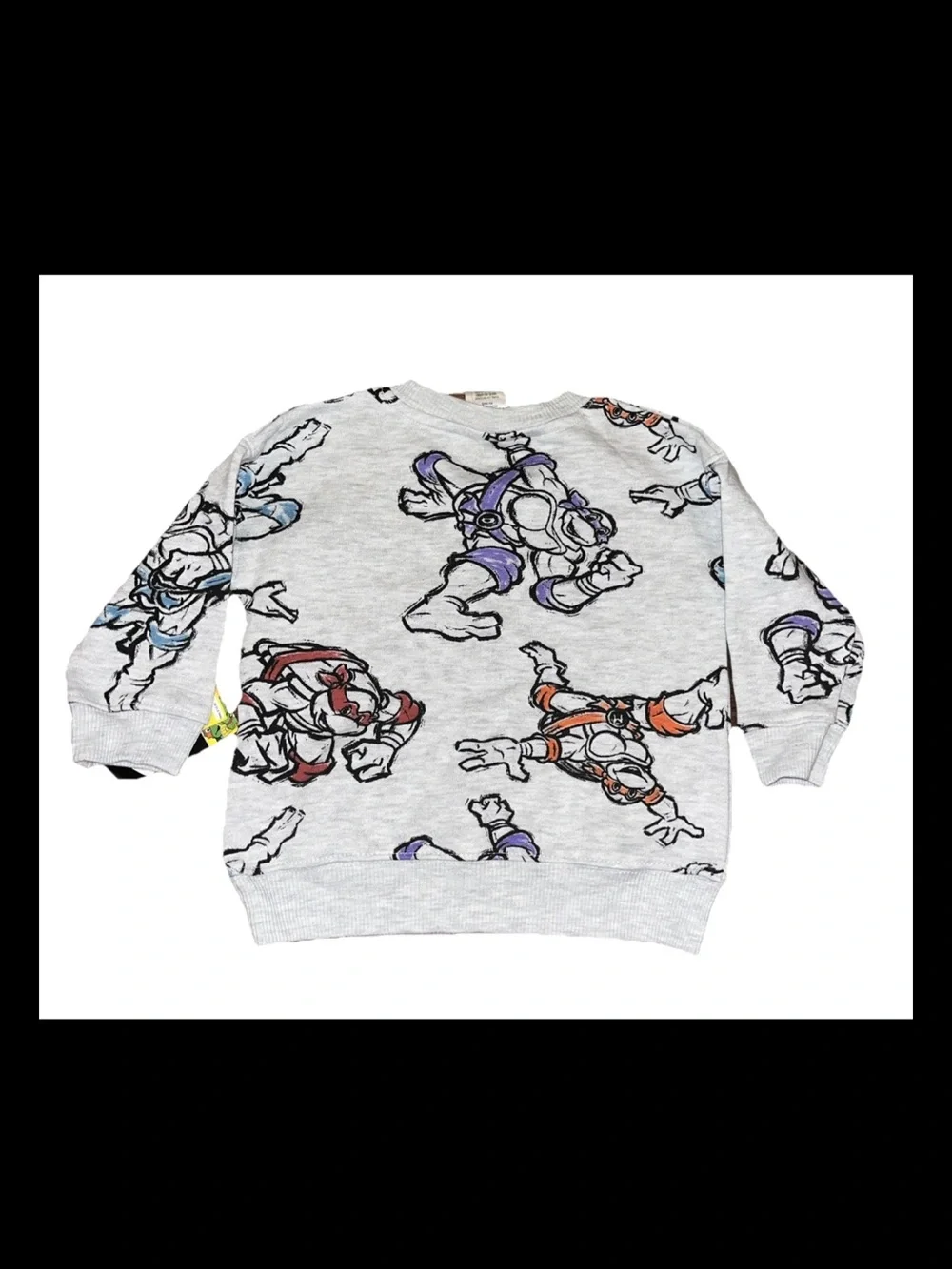 Ninja Turtles Cartoon Nickelodeon Official  Crewneck Sweatshirt & Slippers NWT